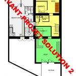 Proposition 2: création de 3 logements duplex, le 1er étage
